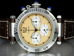 Cartier Pasha Chronograph 38mm 1050 Champagne Dial